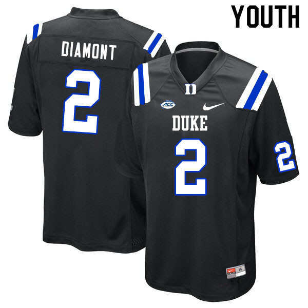Youth #2 Luca Diamont Duke Blue Devils College Football Jerseys Sale-Black